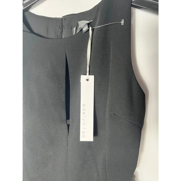 Adelyn Rae Wide-Leg Sleeveless‎ Keyhole Jumpsuit Small Black - Picture 9 of 11